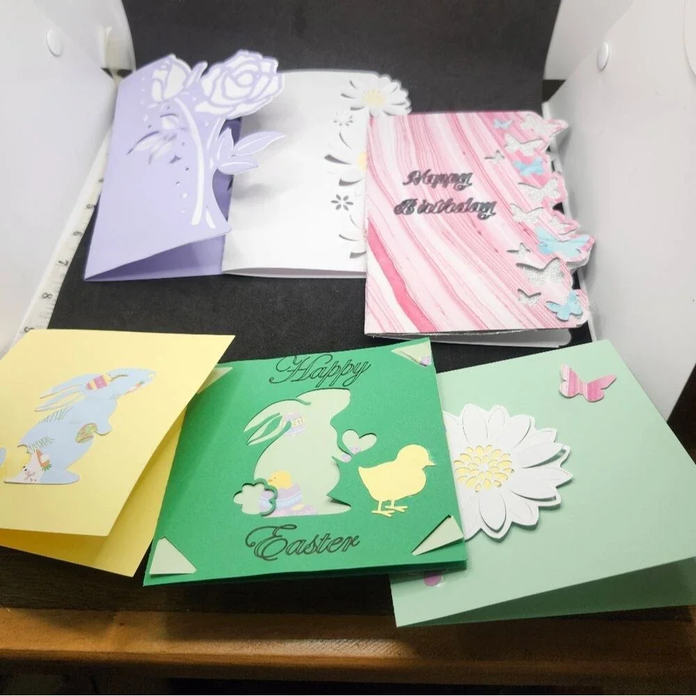 Hand Crafted Colorful All Occasoin Cards Set of 12